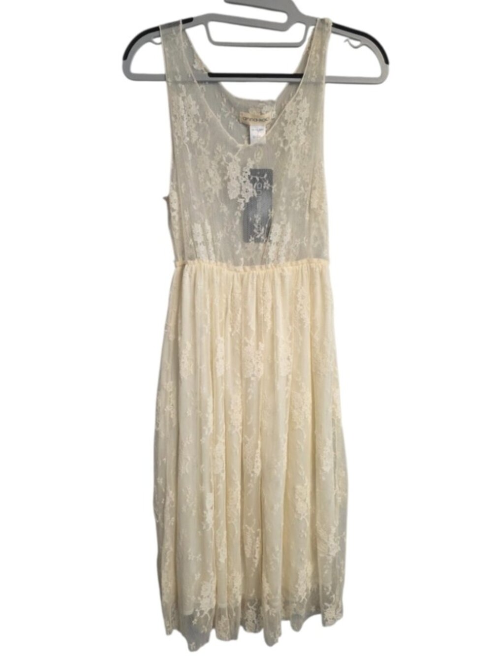 anna-kaci Dress Sheer Lace Bodice Flowy Bohemian Ethereal Fairy Balletcore NWT